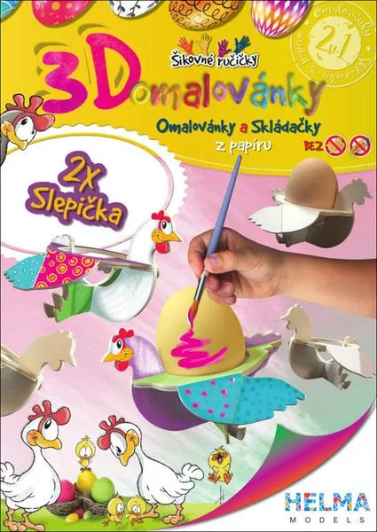 3D omalovánka A5 SET Slepička