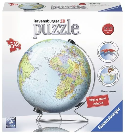 3D Puzzle-Ball: Globus 540 dílků