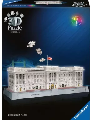 3D Puzzle Iconics: Buckinghamský palác (Noční edice) 216 dílků