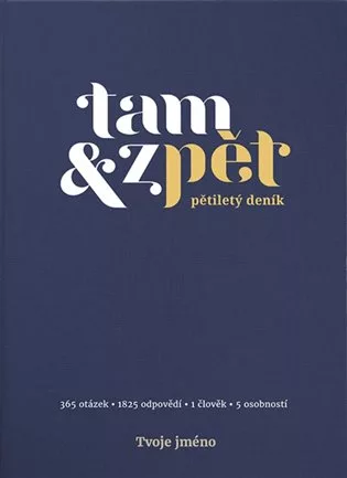 Deník Tam & zpět - malý - indigo