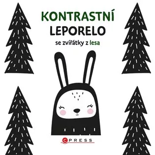 Kontrastní leporelo se zvířátky z lesa
