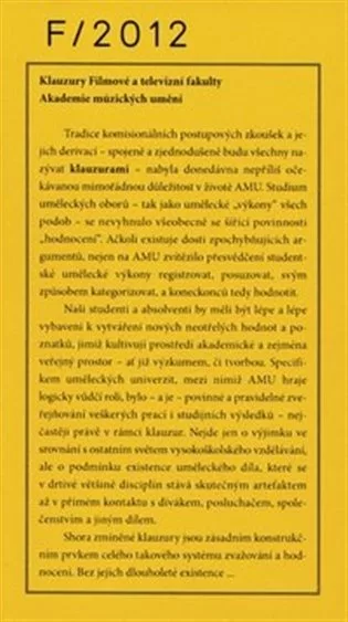 Klauzury Filmové a televizní fakulty 2012