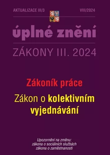Aktualizace 2024 III/3 Zákoník práce