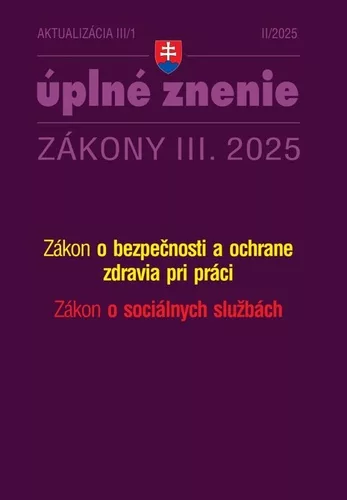 Aktualizácia III/1 2025 – BOZP a sociálne služby
