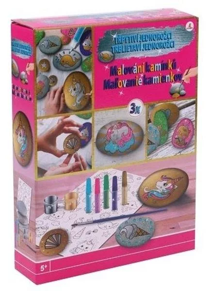 Alltoys Malování na kamínky třpytivý Jednorožec