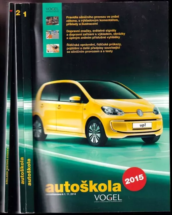 Autoškola : 3 svazky (Pravidla, předpisy + Konstrukce, údržba, teorie jízdy + Testy) + CD