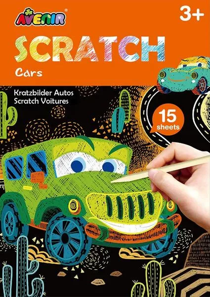 Avenir Škrabací kniha aktivit mini Auta
