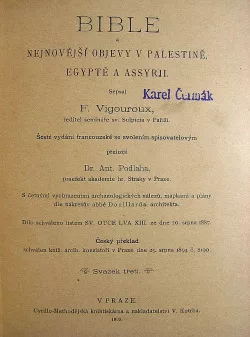 Bible a nejnovější objevy v Palestině, Egyptě a Assyrii. Svazek třetí