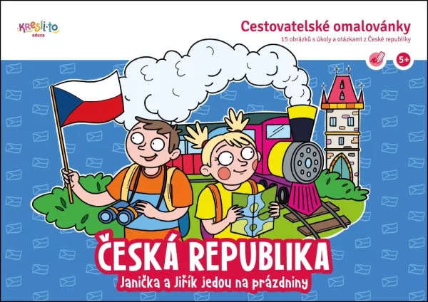 Česká republika - Janička a Jiřík jedou na prázdniny - Cestovatelské omalovánky