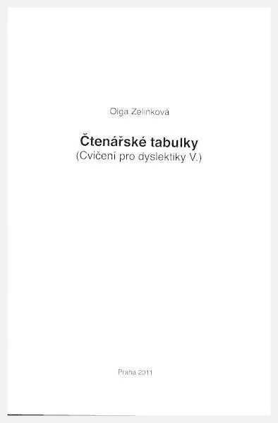 Čtenářské tabulky