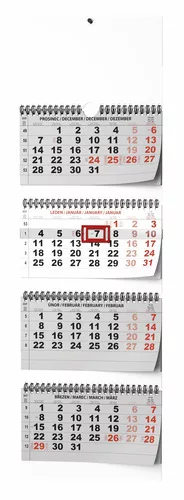 Čtyřměsíční skládaný kalendář 2027