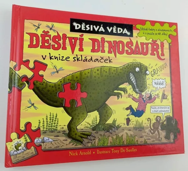Děsiví dinosauři v knize skládaček