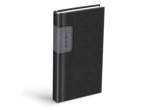 Diář 2026 D802 PU gray/dark gray 90x170mm