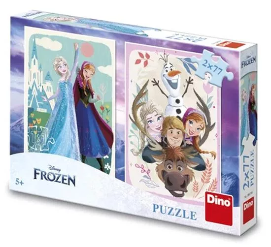 DINO Ledové Království Anna a Elsa 18x26cm 2x77 dílků