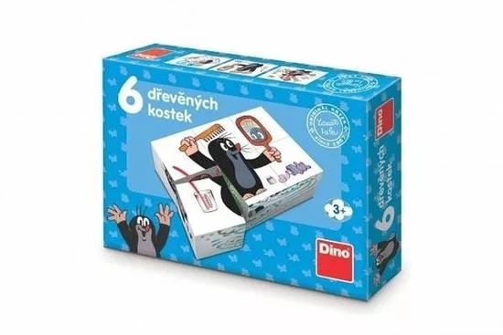 DINO Obrázkové kostky Krtek, 6 kostek