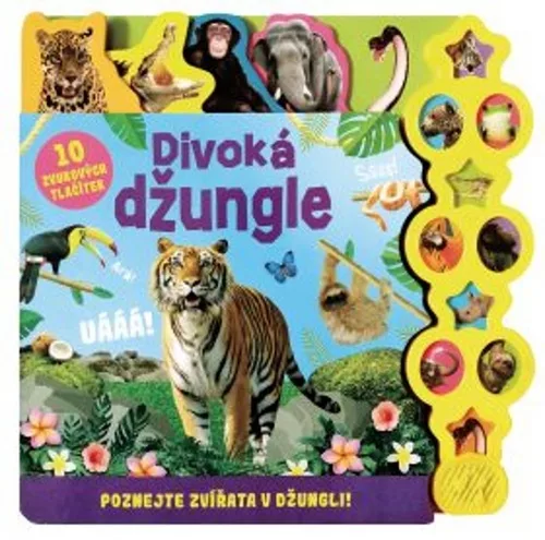 Divoká džungle - Poznejte zvířata v džungli, 10 zvukových tlačítek