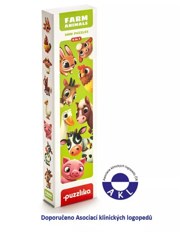 Domácí zvířátka: naučné puzzle 8 zvířátek: 16 dílků