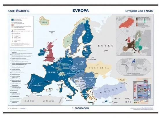 Evropská unie školní nástěnná mapa