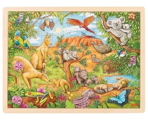 Goki Puzzle Australská zvířata 96 dílků