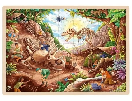 Goki Puzzle Dinosauří vykopávky 192 dílků