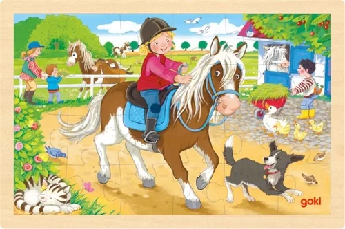 Goki Puzzle Farma s poníky 24 dílků