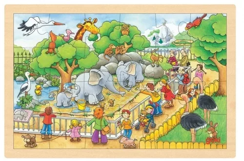 Goki Puzzle Návštěva ZOO 24 dílků