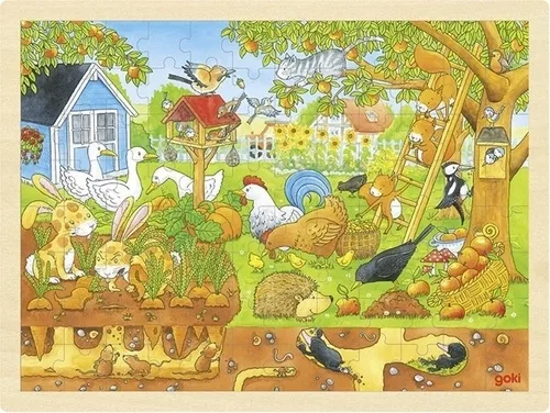 Goki Puzzle Zákoutí naší zahrady 96 dílků