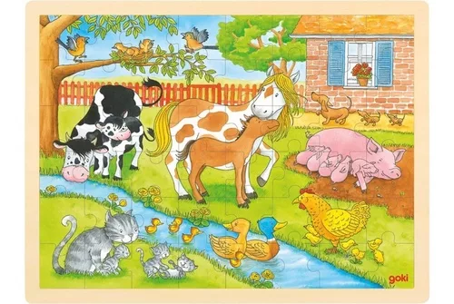 Goki Puzzle Život na farmě 48 dílků
