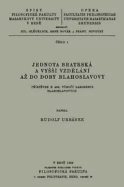Jednota bratrská a vyšší vzdělání až do doby Blahoslavovy