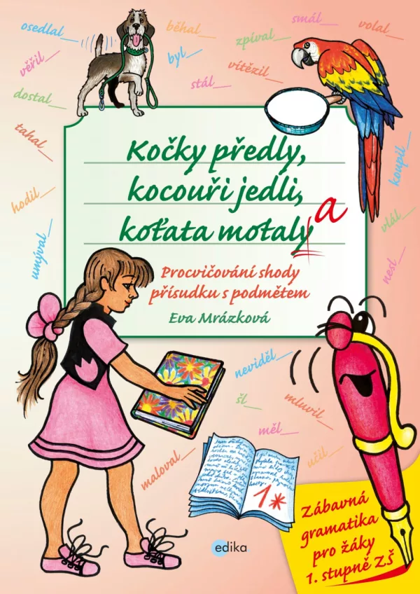 Kočky předly, kocouři jedli, koťata motala - Procvičování shody přísudku s podmětem