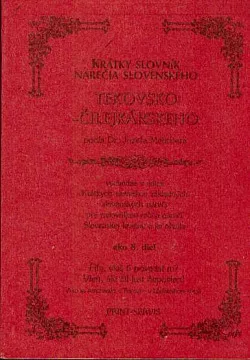 Krátky slovník nárečia slovenského tekovsko-čilejkárskeho