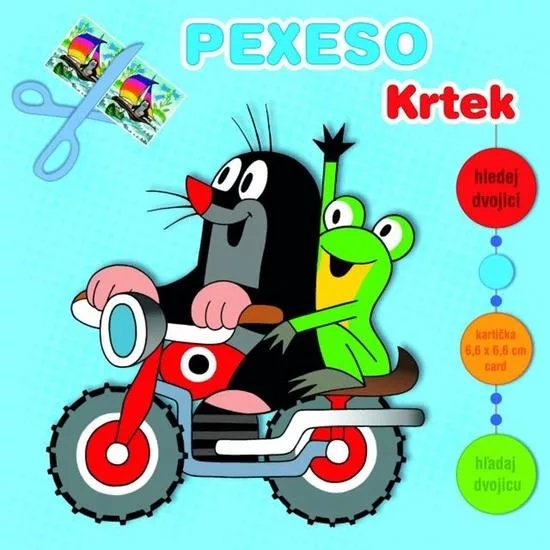 Krtek vystřihovací v sešitu s maxi kartičkami - pexeso
