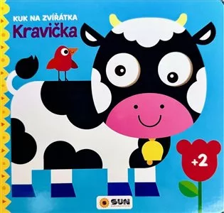 Kuk na zvířátka - kravička - knížka s pohyblivými očky