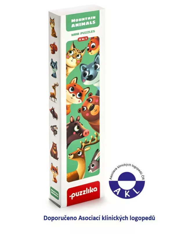 Lesní zvířátka: naučné puzzle 8 zvířátek: 16 dílků