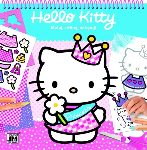 Maluj, stříhej, nalepuj Hello Kitty