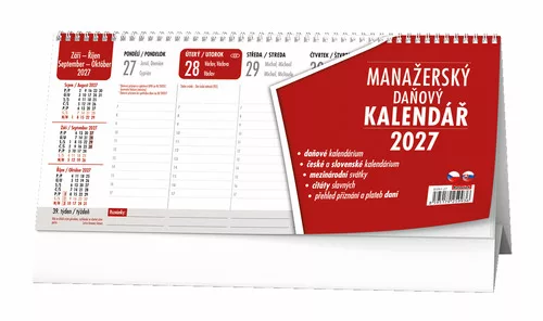 Manažerský daňový kalendář 2027