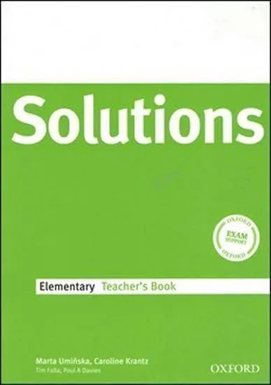 Maturita Solutions Elementary Teacher´s Book