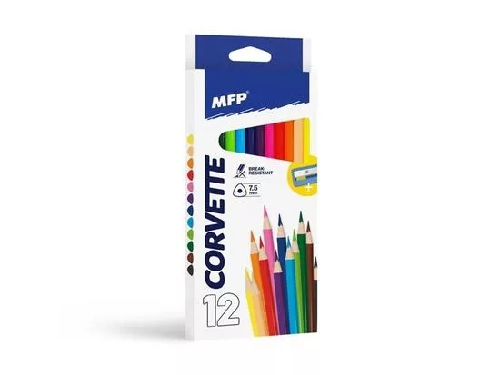 MFP 6330510 pastelky triangular s ořezávátkem 12 ks