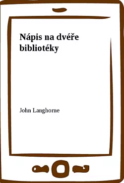 Nápis na dvéře bibliotéky