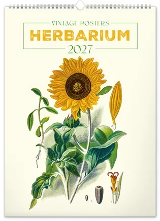 Nástěnný kalendář Vintage plakáty – herbář 2027