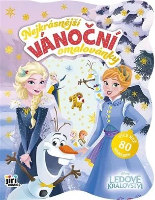 Nejkrásnější vánoční omalovánky se samolepkami Ledové království