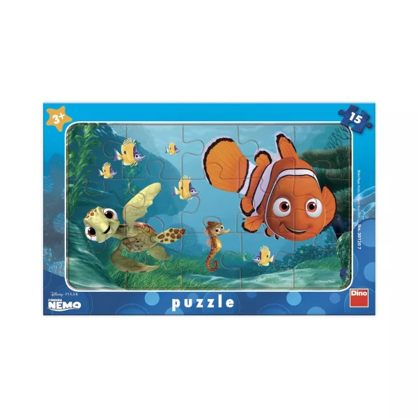 Nemo a želva - rámové puzzle 15 dílků