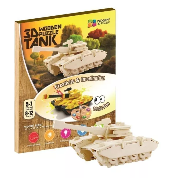 NiXiM Dřevěné 3D puzzle