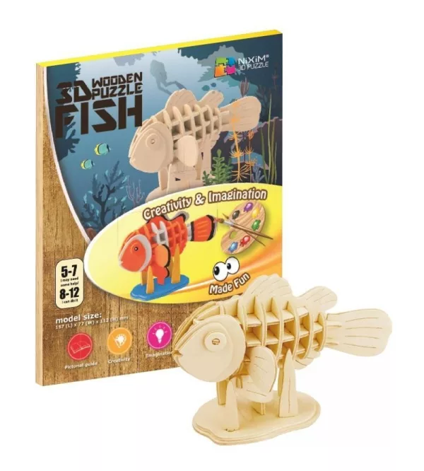 NiXiM Dřevěné 3D puzzle