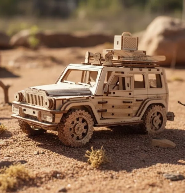 NiXiM Dřevěné 3D puzzle Terénní auto