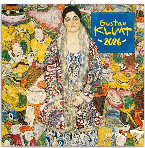 NOTIQUE Poznámkový kalendář Gustav Klimt 2026, 30 x 30 cm
