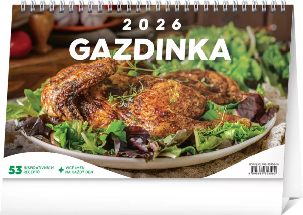 NOTIQUE Stolový kalendár Gazdinka 2026, 23,1 x 14,5 cm