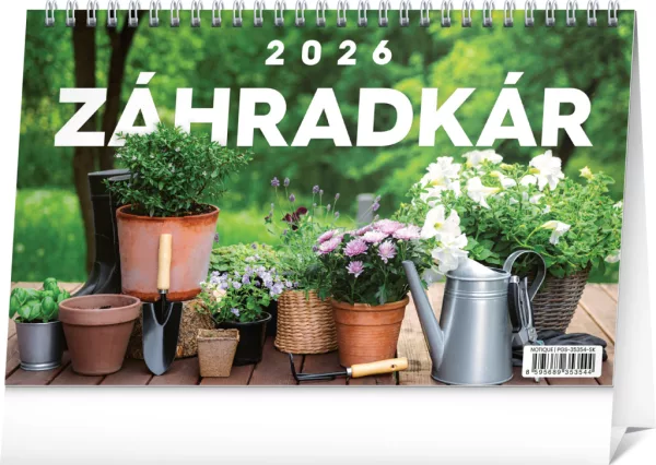 NOTIQUE Stolový kalendár Záhradkár 2026, 23,1 x 14,5 cm