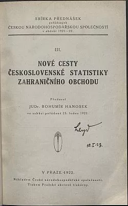 Nové cesty československé statistiky zahraničního obchodu