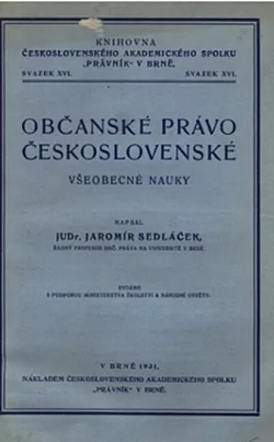 Občanské právo československé: Všeobecné nauky